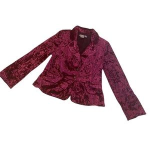 Vintage 90s Crushed Velvet Blazer